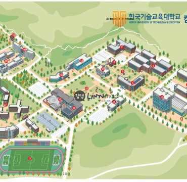 한국기술교육대학교 캠퍼스 안내도
그림지도, 입체지도, 일러스트지도, 관광지도, 캠퍼스안내도, 테마지도 등  그림지도 전문제작업체 림맵 LimnMap
